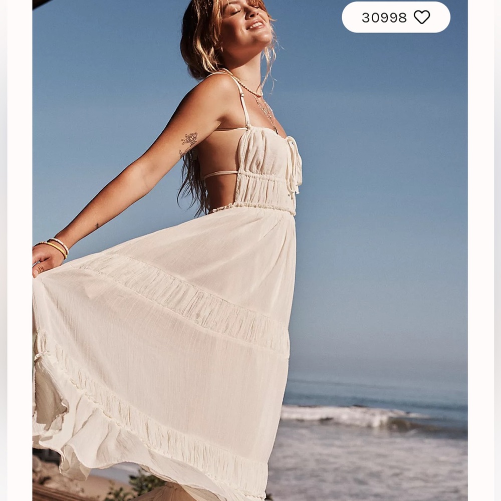 Taking Back Free People Green Maxi Backless Dress